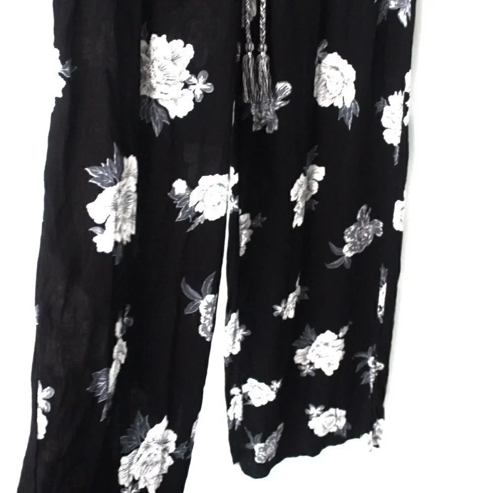 No Boundaries Floral Flowy Wide Leg Pants in S/CH - Picture 6 of 8